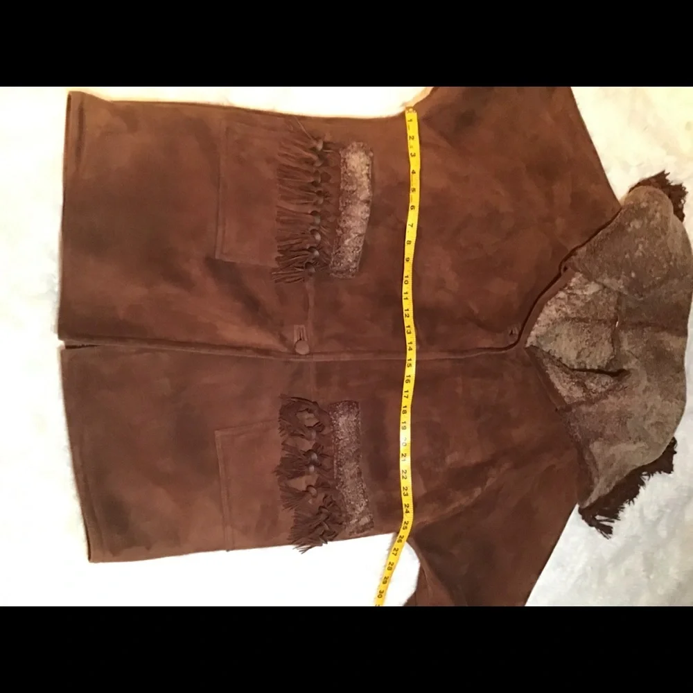 Christian for Nanak brown leather/shearling jacket